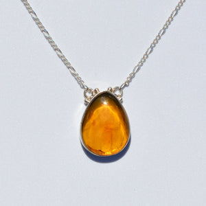 Caribbean Amber One Stone Necklace - eGallery Shoppe