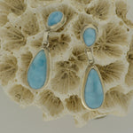 Larimar 2 Stone Earrings 6.9g - eGallery Shoppe