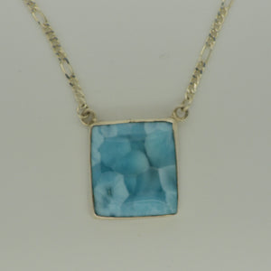 Larimar One Stone Necklace   13.5g - eGallery Shoppe